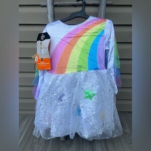 New Hyde & Eek Kids Light up Twinkle Stars Unicorn Dress with wing cape & headp